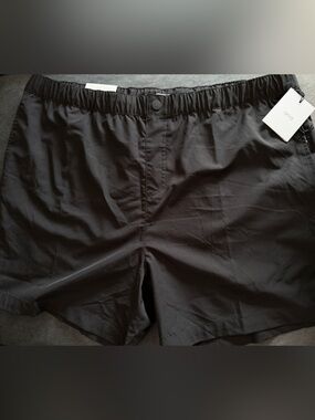 Onia Black Drawstring Shorts with Branded Tag